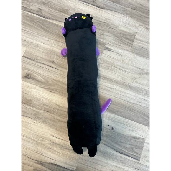Mewaii Long Cat Black Axolotl 26" Plush Body Pillow Cute Stuffed Soft - Picture 1 of 5